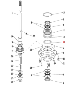 Распорка обоймы сальников водомета (PNFM40E-31010; 833) (PREMARINE)