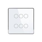 Сенсорный выключатель Zigbee 6CH беспроводной SS6 (на аккумуляторах, белый)