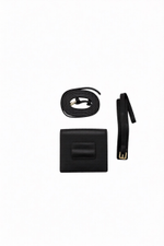 Кошелёк женский на запястье, на пояс из экокожи черный JACQUEMU