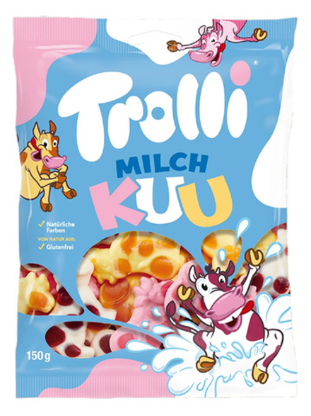 Немецкий мармелад Trolli Milch KUU "Коровы" 150 г.