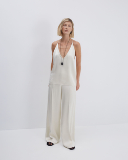 Топ из вискозы Берберри молочный