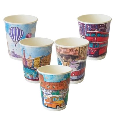 Стаканы бумажные двухслойные 200/260мл DW9 "Биг Сити Лайф" (20/500шт)