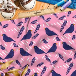 Ткань премиум дюспо птицы с колосьями