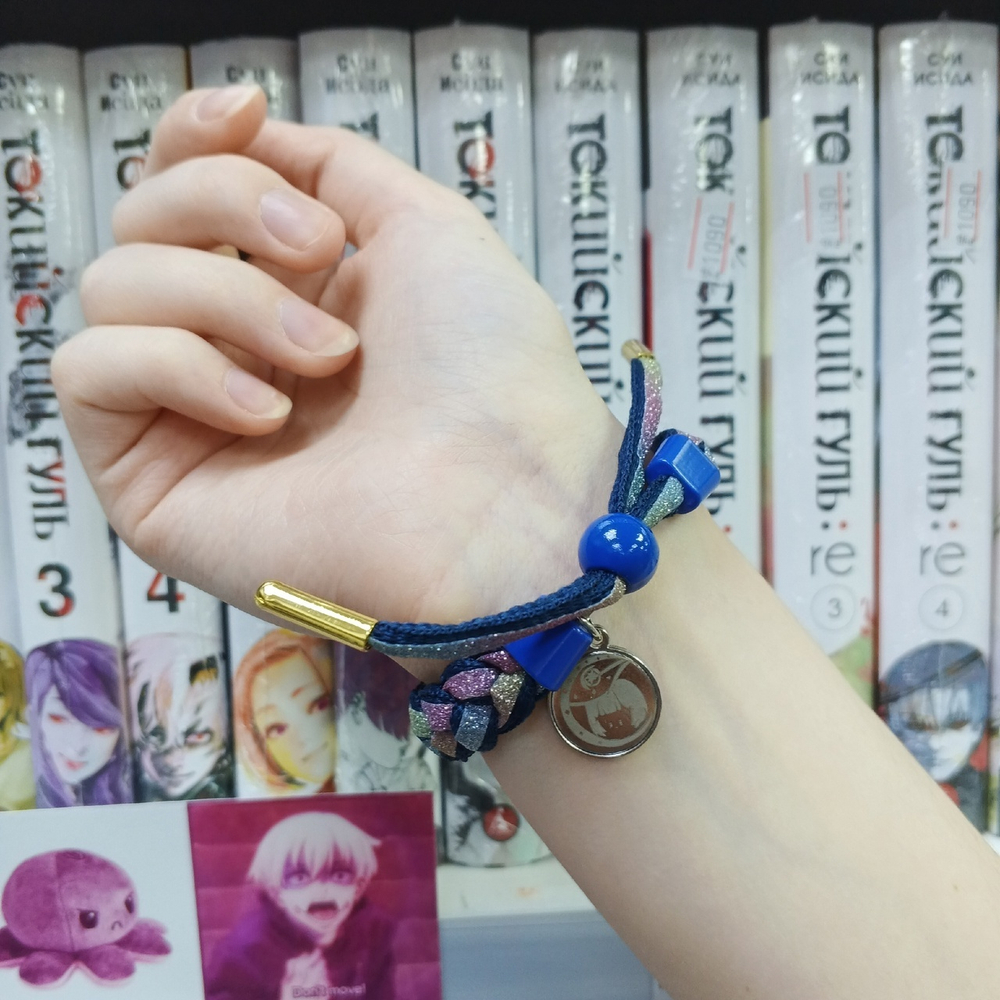 Плетёный браслет "Genshin Impact / Геншин - Мона"