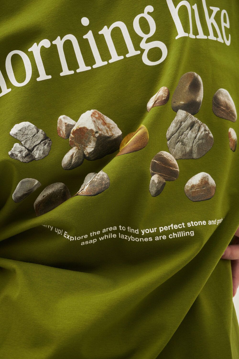 Футболка Called a Garment Stone shapes золотая оливка