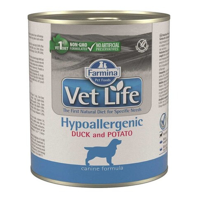 Farmina Vet Life Dog Hypoallergenic D&P 300г - диета паштет для собак гипоаллергенный (утка с картофелем)