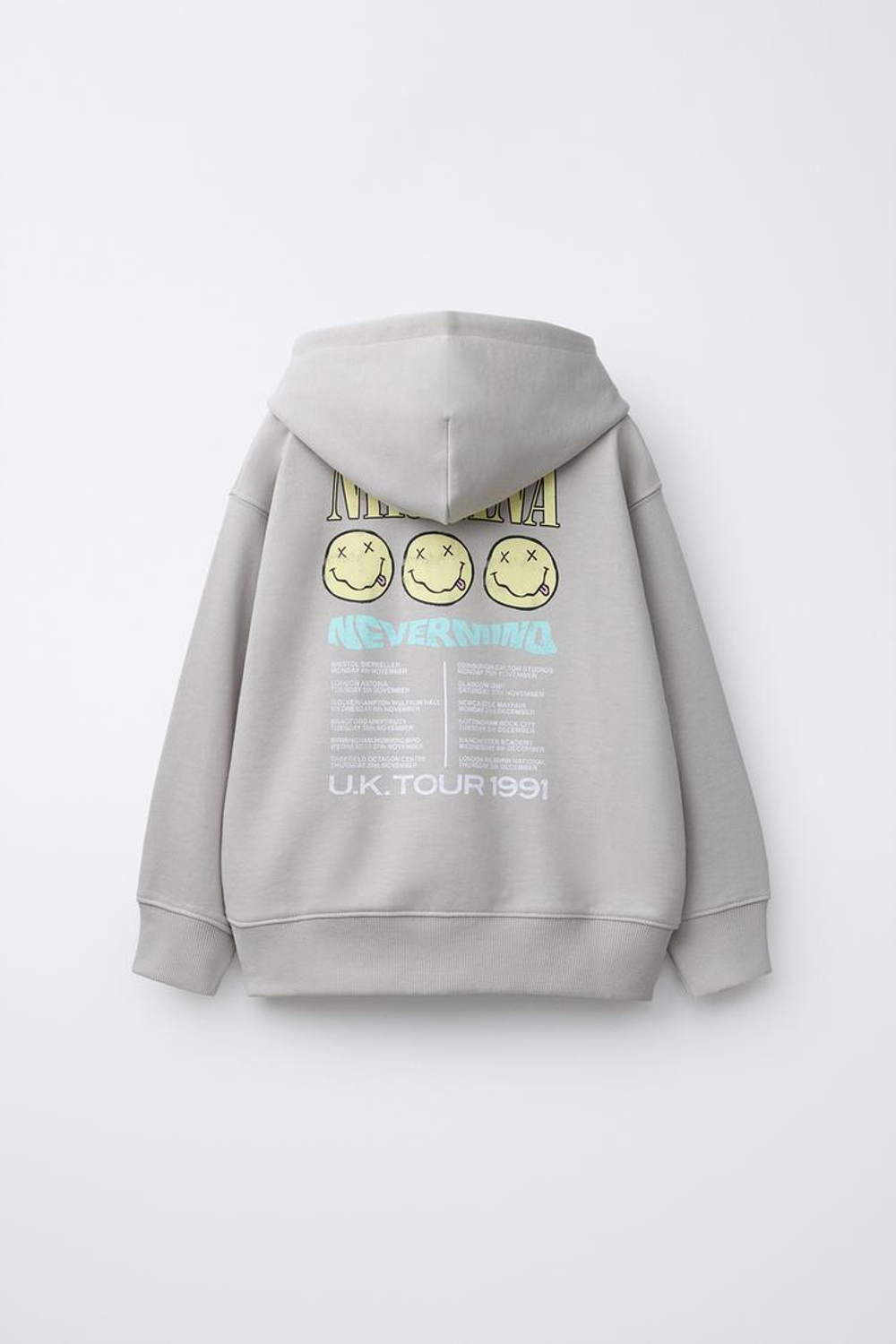 ZARA ХУДИ NIRVANA ®, ЖЕМЧУЖНО-СЕРЫЙ