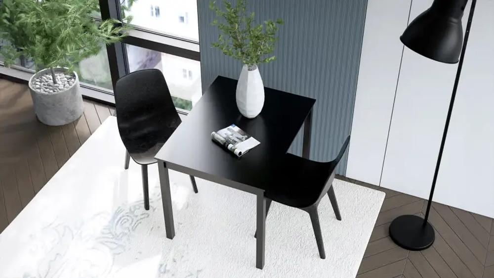 Стол обеденный  -  аналог IKEA/SANDSBERG/САНДСБЕРГ /ШОНДИ/ ИКЕА, 90x70см, черный