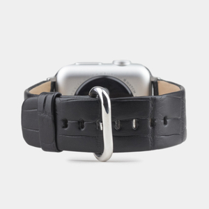 Ремешок для Apple Watch 42/44mm Classic из кожи крокодила черного цвета