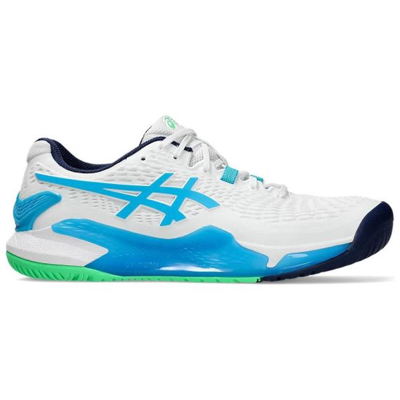 Asics Гель Resolution 9 Кроссовки для тенниса Низкие Белые/синие Мужские