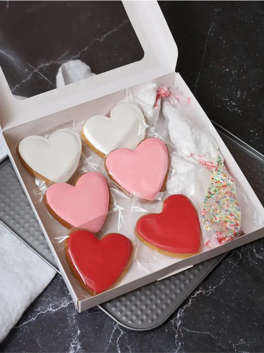 Имбирные пряники для росписи "Сердца"