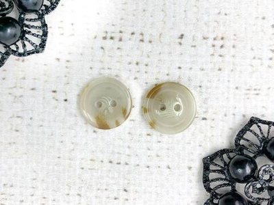 Пуговицы, d 1,5 см, 2 прокола, светло-бежевый