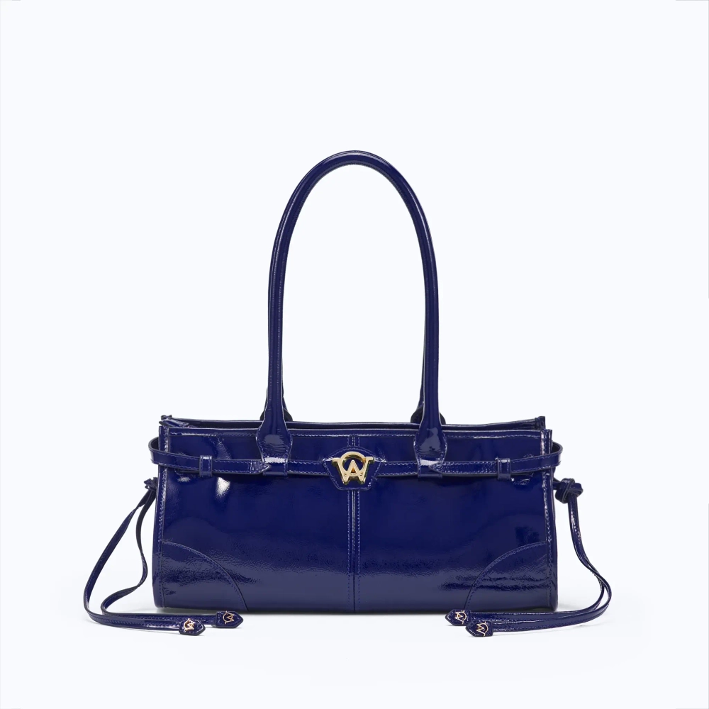 MANC КОЖАНАЯ СУМКА "BABY JANE", ТЕМНО-СИНИЙ