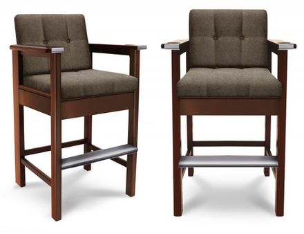 Стул бильярдный High-Style ясень МДФ (№1,Декор серебро,Винилискожа (Mahogany) цвет № 202,Винилискожа Mahogany)