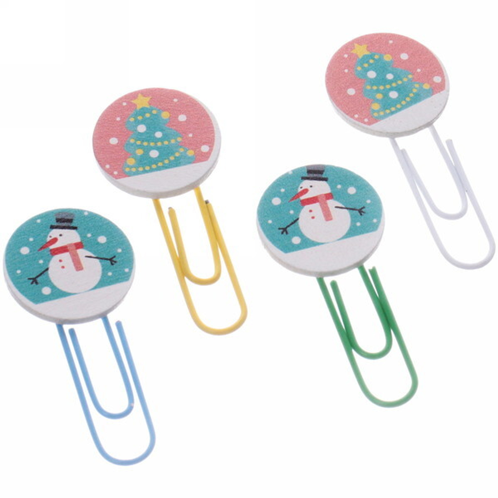 Скрепки для бумаги 4шт «Медвежата» 5 см