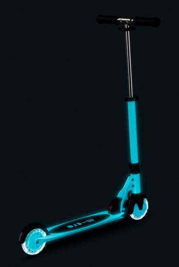 Самокат Micro Sprite Glow (светится в темноте) LED, белый