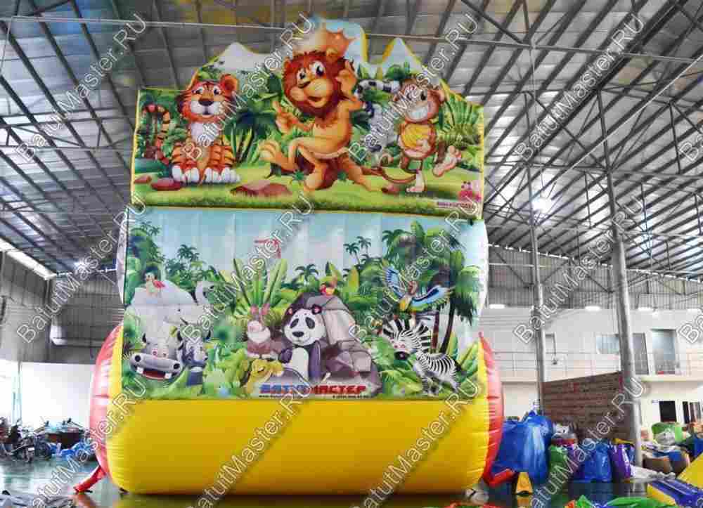 Коммерческий батут-горка "Царь зверей-2"