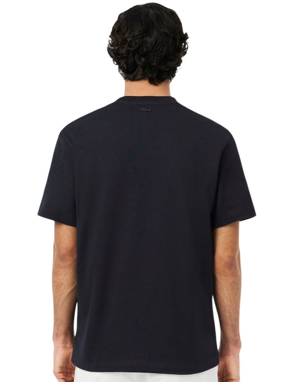 Женская теннисная футболка Lacoste Embroidered Heavy Jersey - black