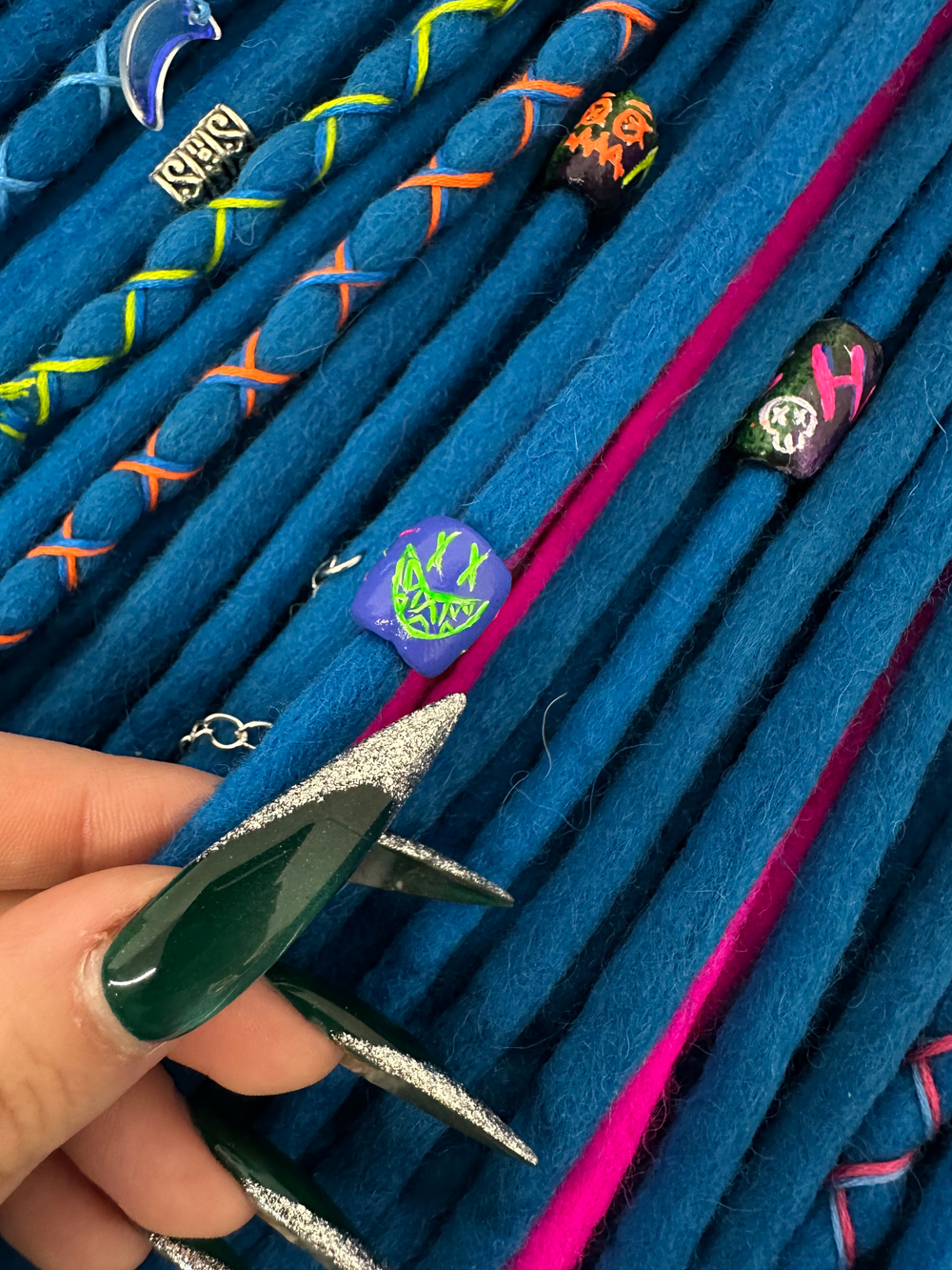 «Джинкс из Аркейн» войлочные дреды с удлинением из термоволокна 115см