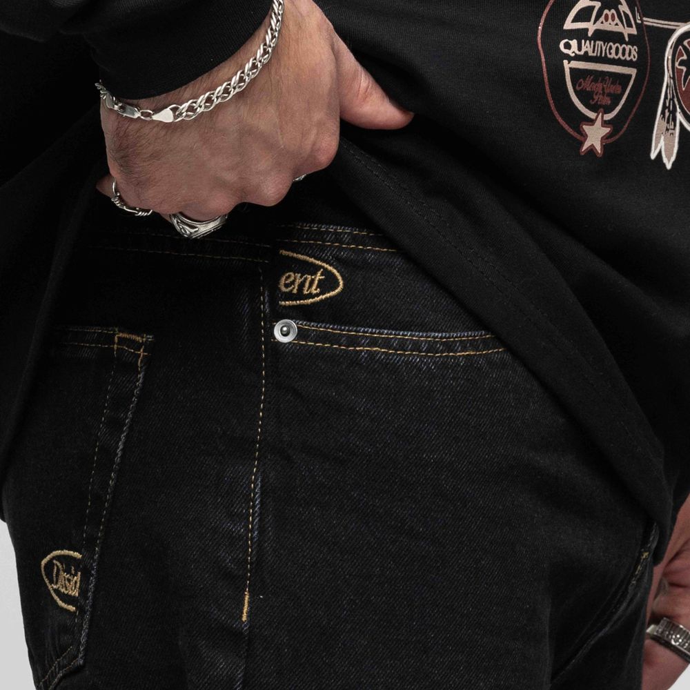 Джинсы Dissident Oval Logo черные