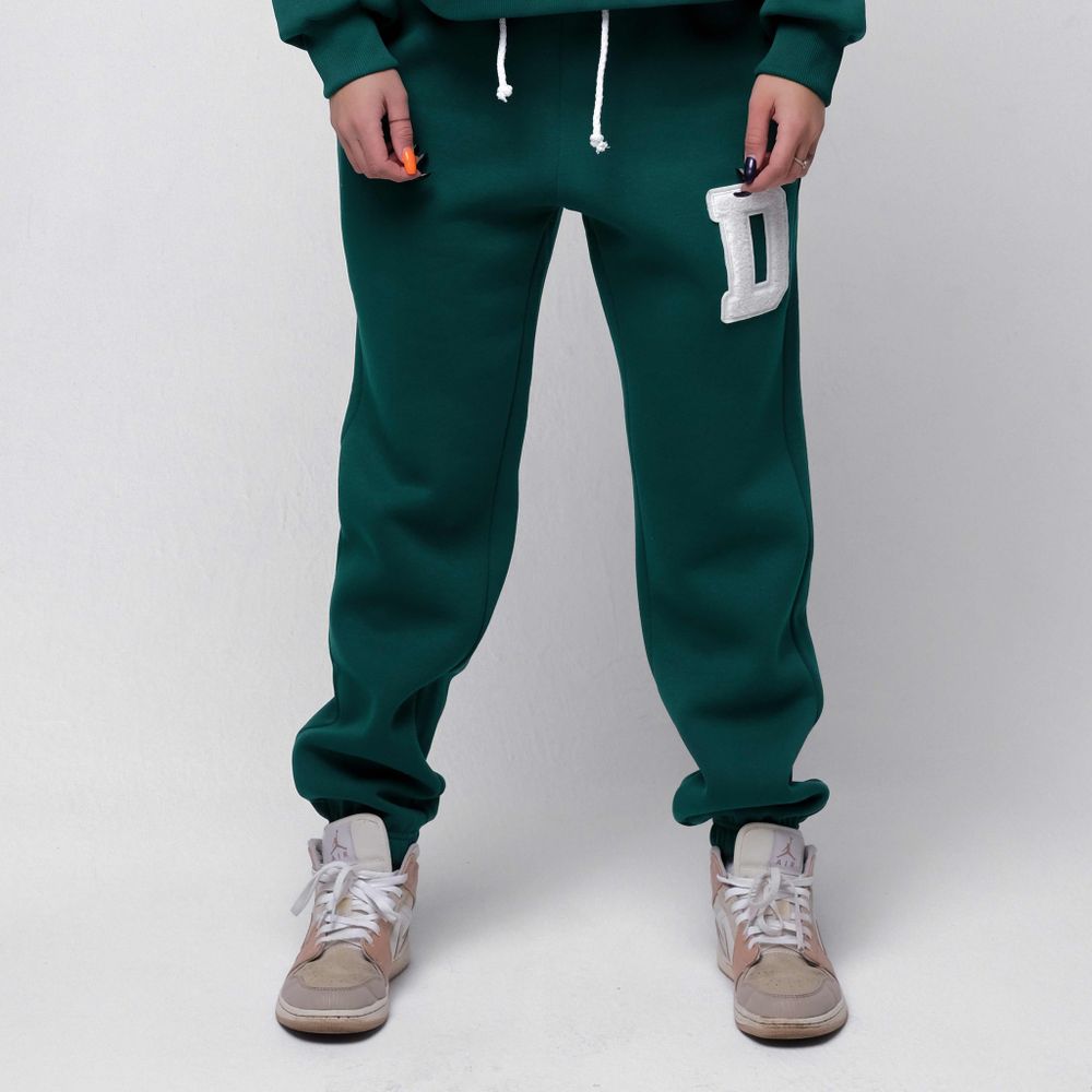 Брюки спортивные Letter D Зеленые