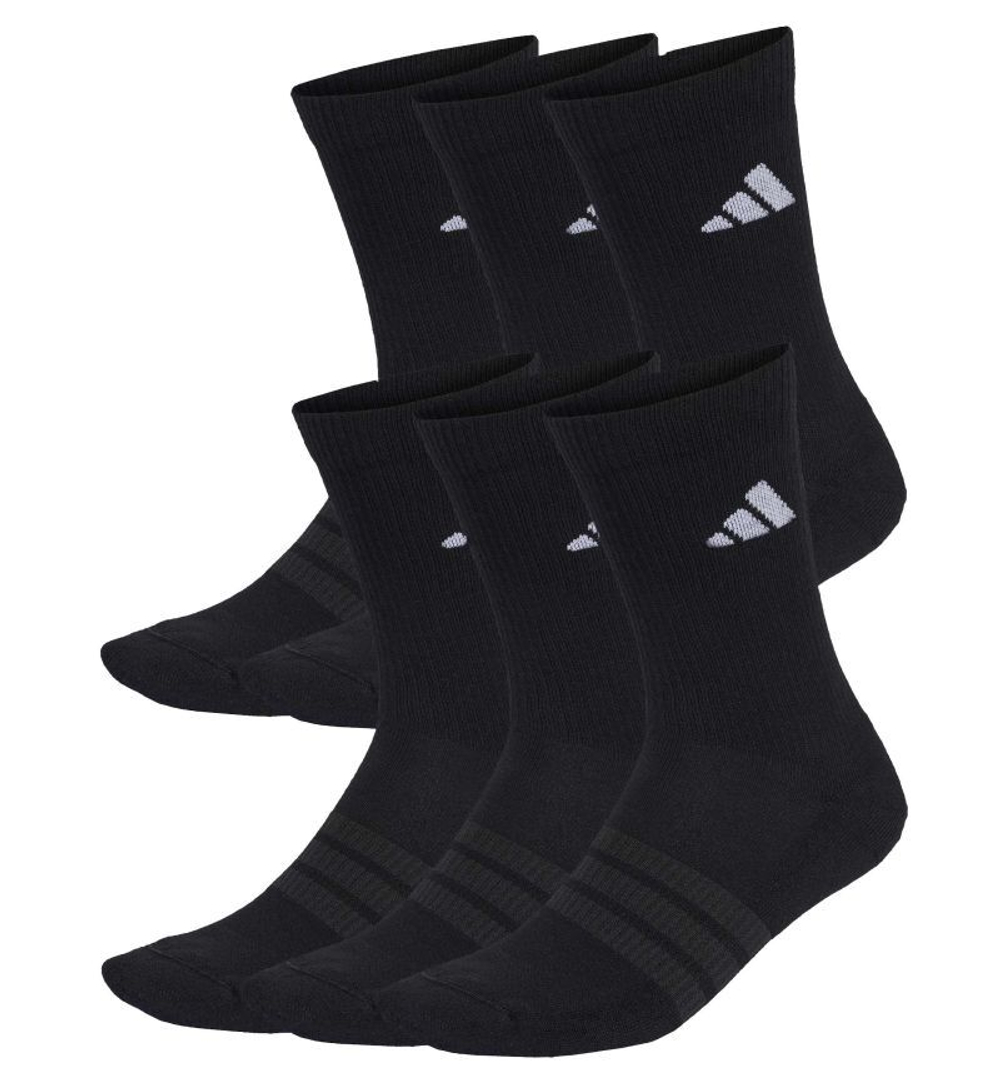 Теннисные носки Adidas Cushioned Crew 6P - black/black
