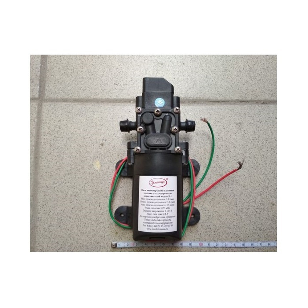 Насос диафрагменный к электрическому опрыскивателю 12в 3,1 л/мин