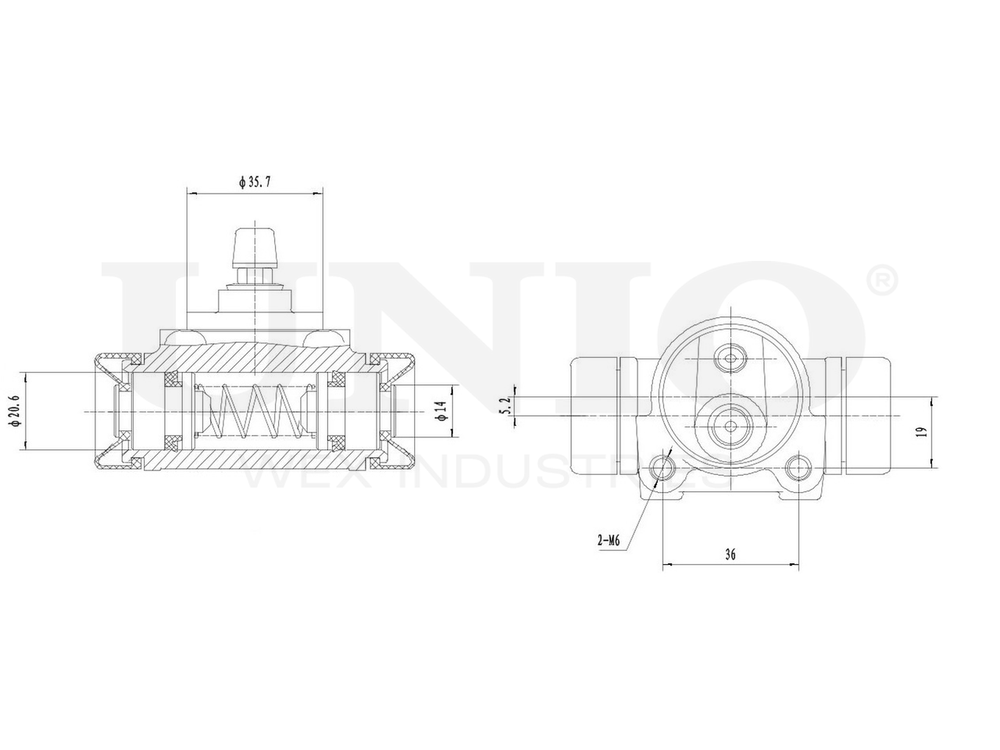 Цилиндр тормозной колесный UNIO BRC-20556