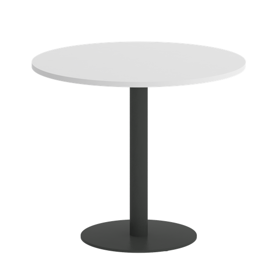 Home Office Стол круглый VR.SP-5-90.1 Белый Бриллиант/Металл Антрацит 900*900*753