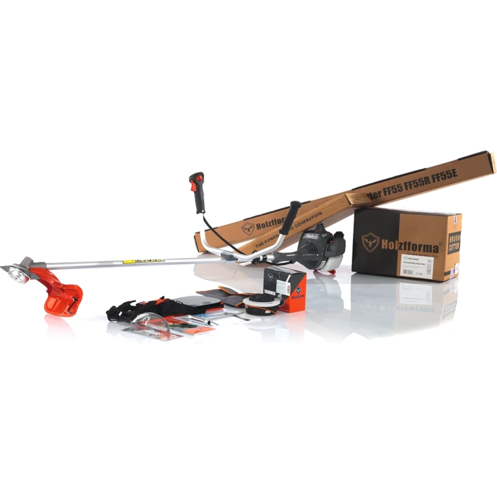 Бензокоса Holzfforma FF55 2-х тактный 1 л.с., захват 350 мм, BCFS55