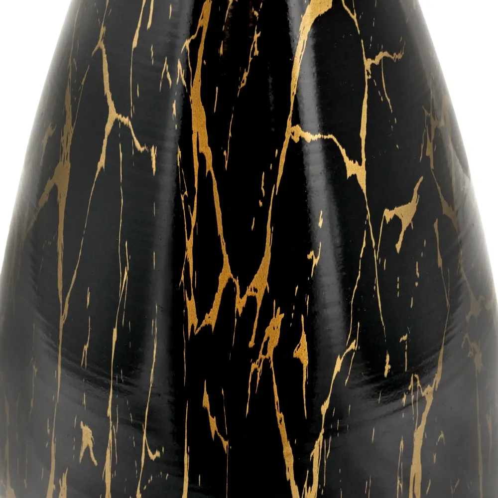 Кофейный столик Secret диам.40см x 54см, чёрный мрамор, металл, керамика