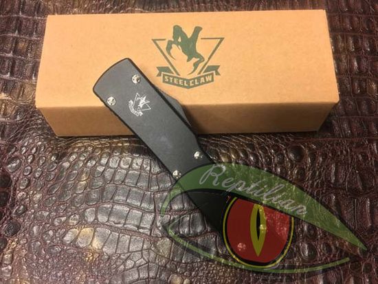 Складной нож Steelclaw MIC03 выкидной фронтального выброса c клинком из стали D2, рукоять алюминий