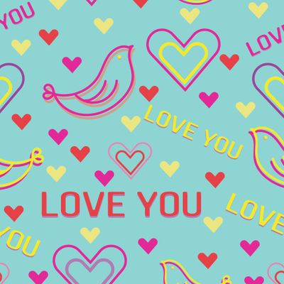 Супер яркий принт на тему любви