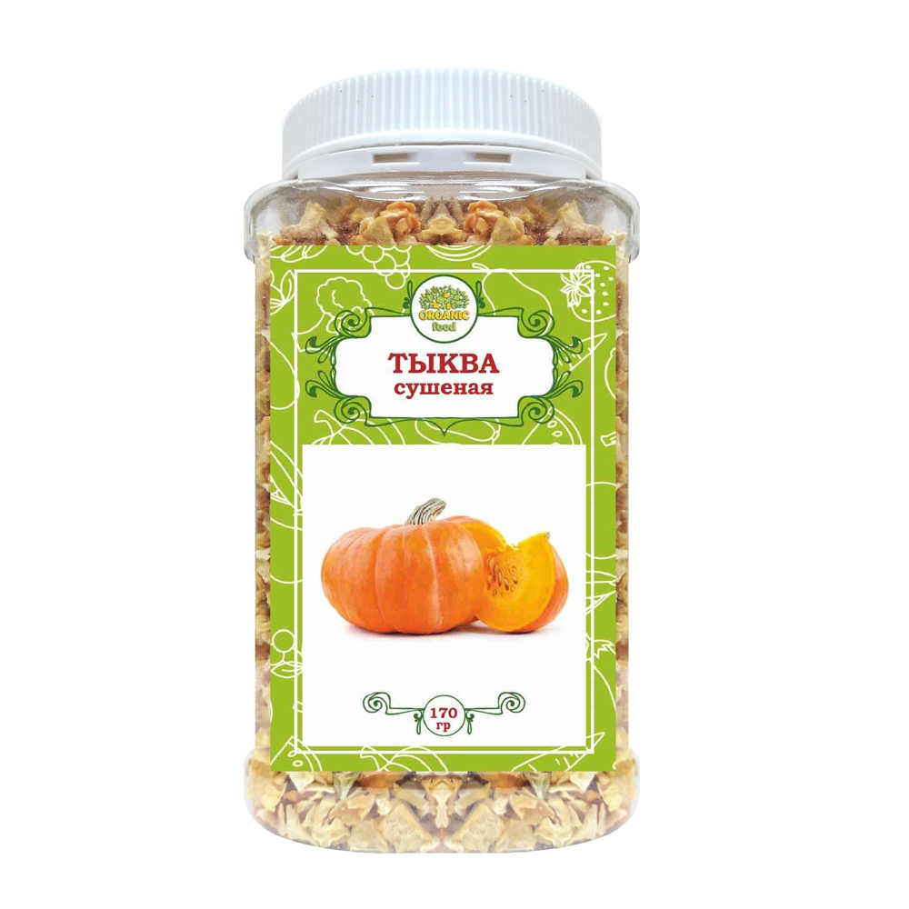 Organic Food Тыква сушеная 170 гр. ПЭТ