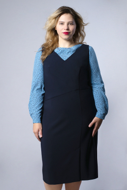 Сарафан женский 3761ВП, Тёмно тёмно син #70ТТСи083761ВП