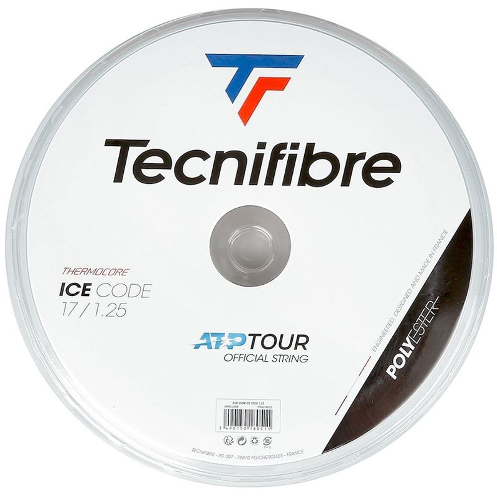 Струны для тенниса TECNIFIBRE ICE CODE 1.25 WHITE Бобины 200 м