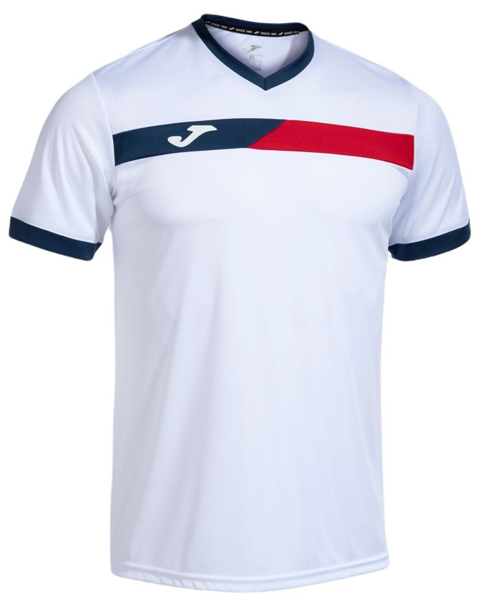 Теннисная футболка Joma Court Short Sleeve T-Shirt - white/red