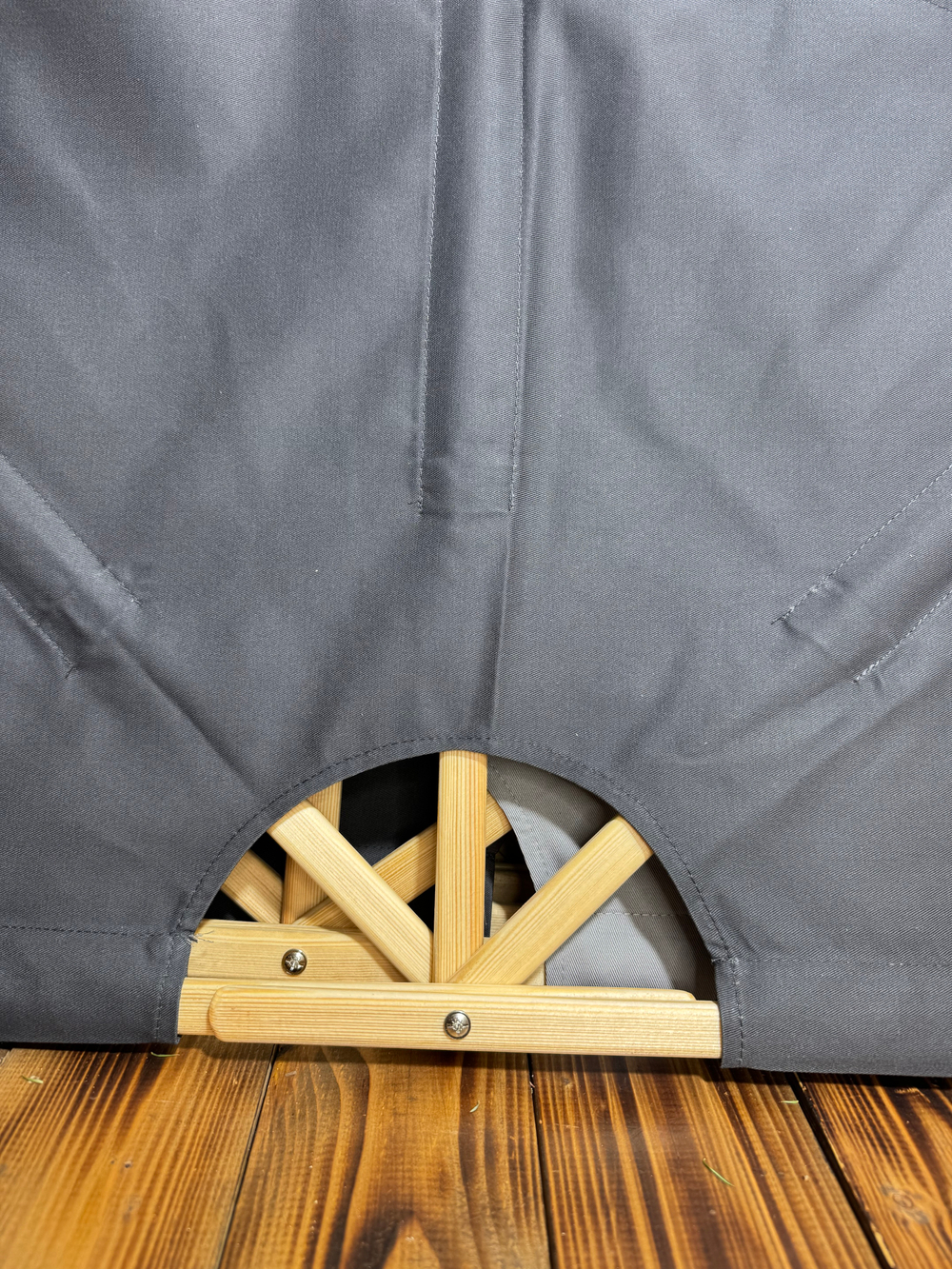 Веер для бани и сауны, опахало (сосна) темно серый 95 см