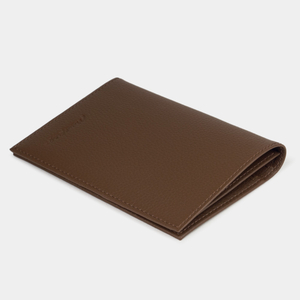 Кожаная обложка для паспорта и автодокументов, теленок цвета шоколад