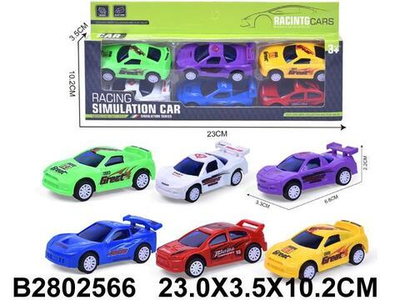 Набор машин 6шт, коробка CH112