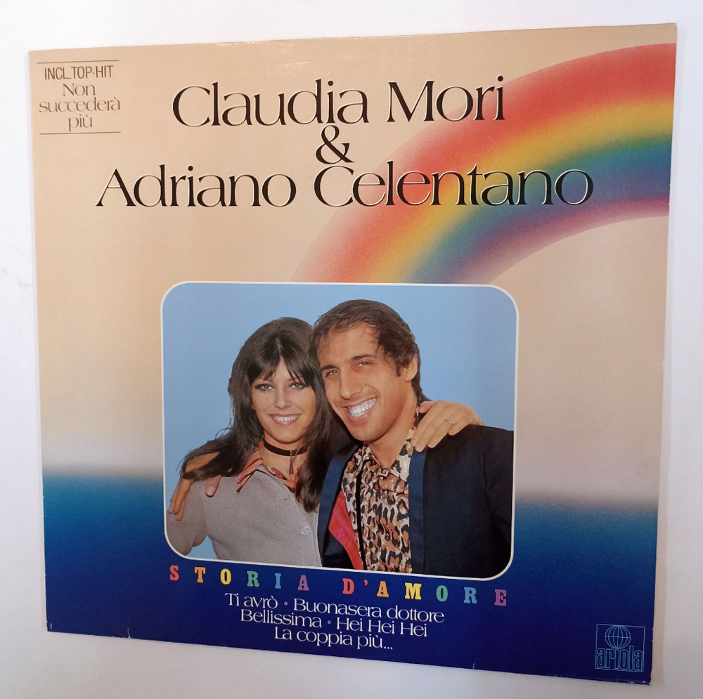 Винтажная виниловая пластинка Claudia Mori and Adriano Celentano Storia Damore (Germany 1980)