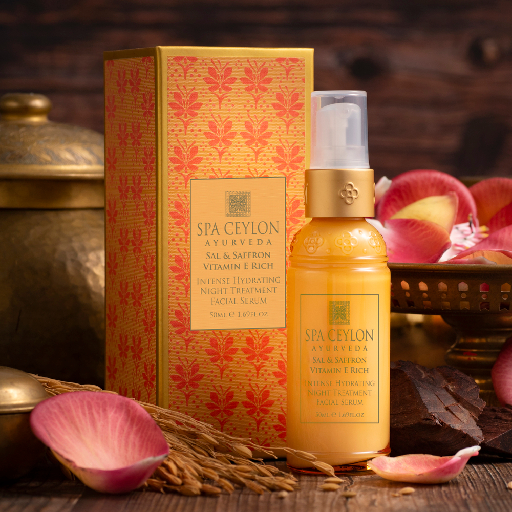 Интенсивная увлажняющая ночная сыворотка для лица "ШОРЕЯ И ШАФРАН" (50мл)