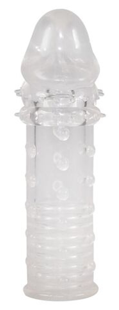 Прозрачная насадка на пенис Fun Extension - 16 см. (Цвет: прозрачный)