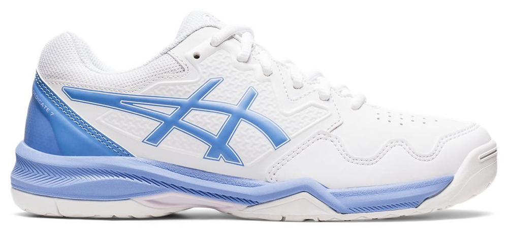 Женские Кроссовки теннисные Asics Gel-Dedicate 7 - white/periwinkle blue