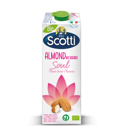 Органическое миндальное молоко без сахара "Riso Scotti", 1 л