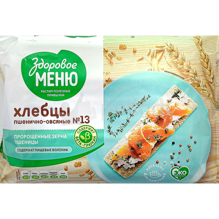 Хлебцы Здоровое Меню пшенично-овсяные № 13 90 гр
