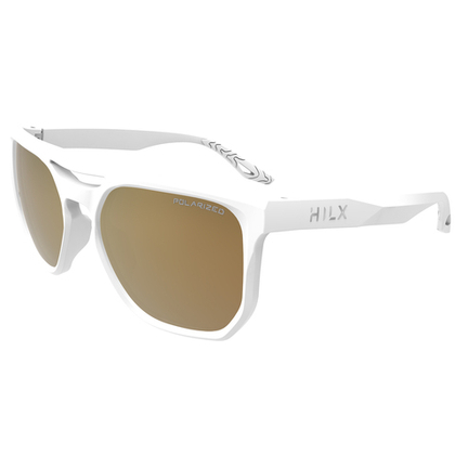 HILX Carnage / Matt Solid White / Gold Polarized Lens