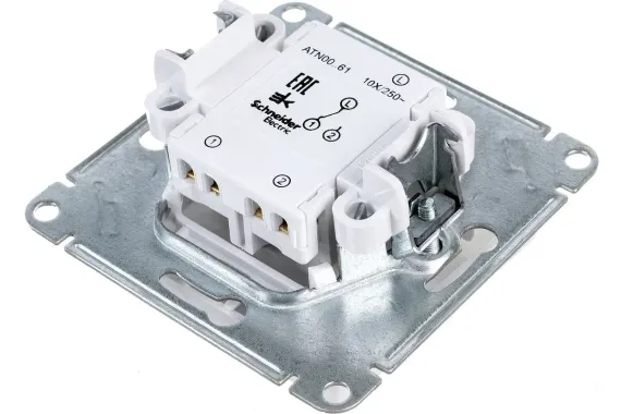 Выключатель Systeme Electric ATLASDESIGN 1-клавишный проходной белый 35967