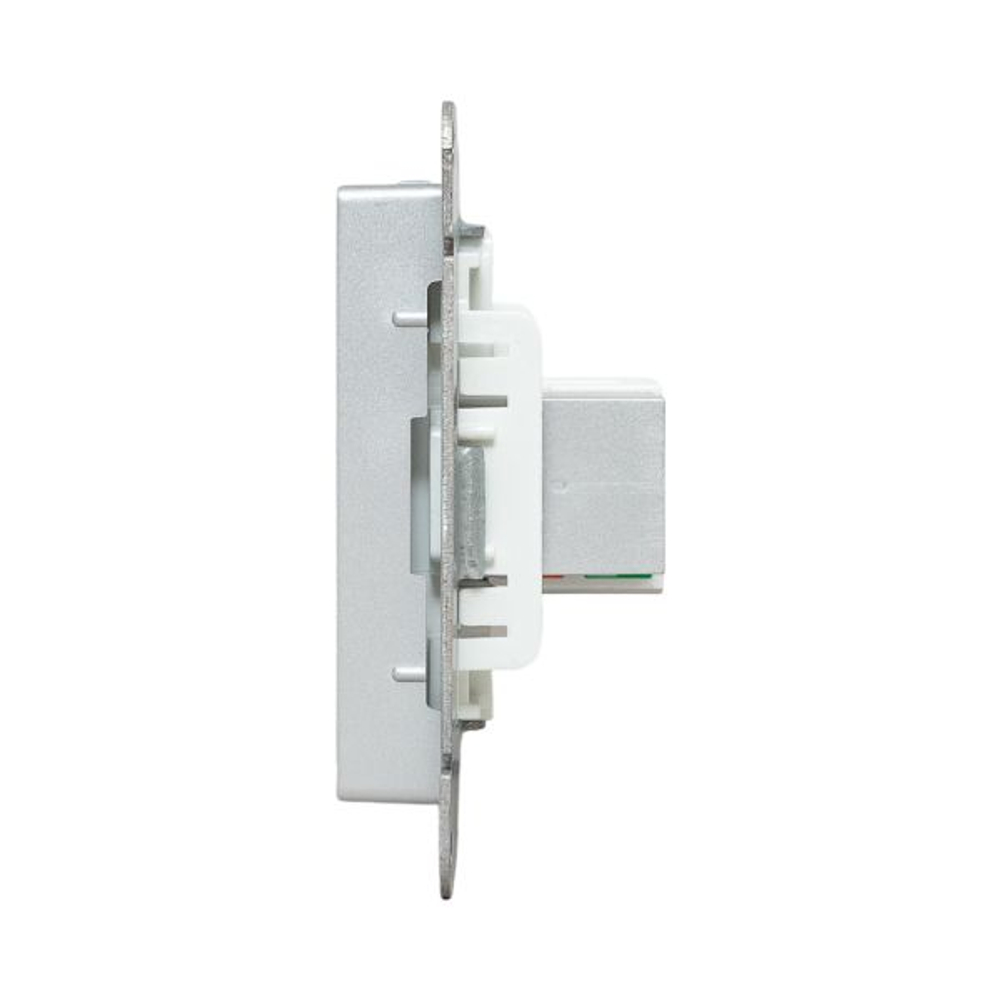 Механизм розетки HDMI+RJ45 (cat5), алюминий Эпика EKF