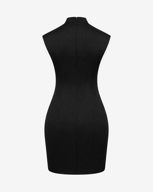 Платье-ципао из крепа